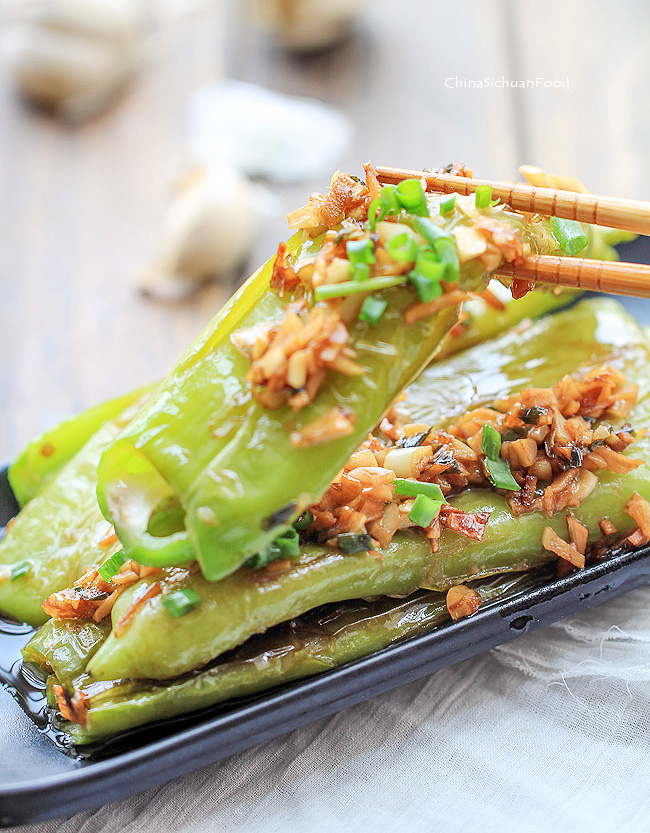 Chinese Sautéed Green PeppersTiger Skin Pepper China Sichuan Food