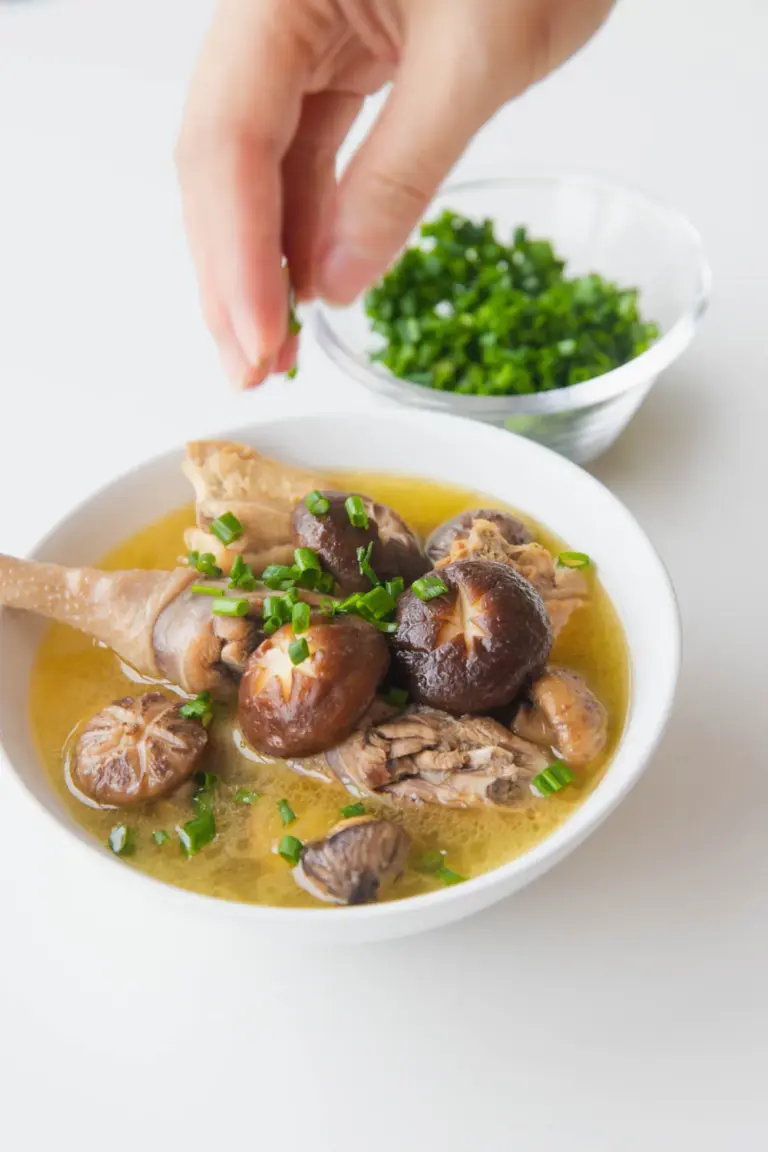 Dried shiitake Mushroom Guide with a Chicken Soup