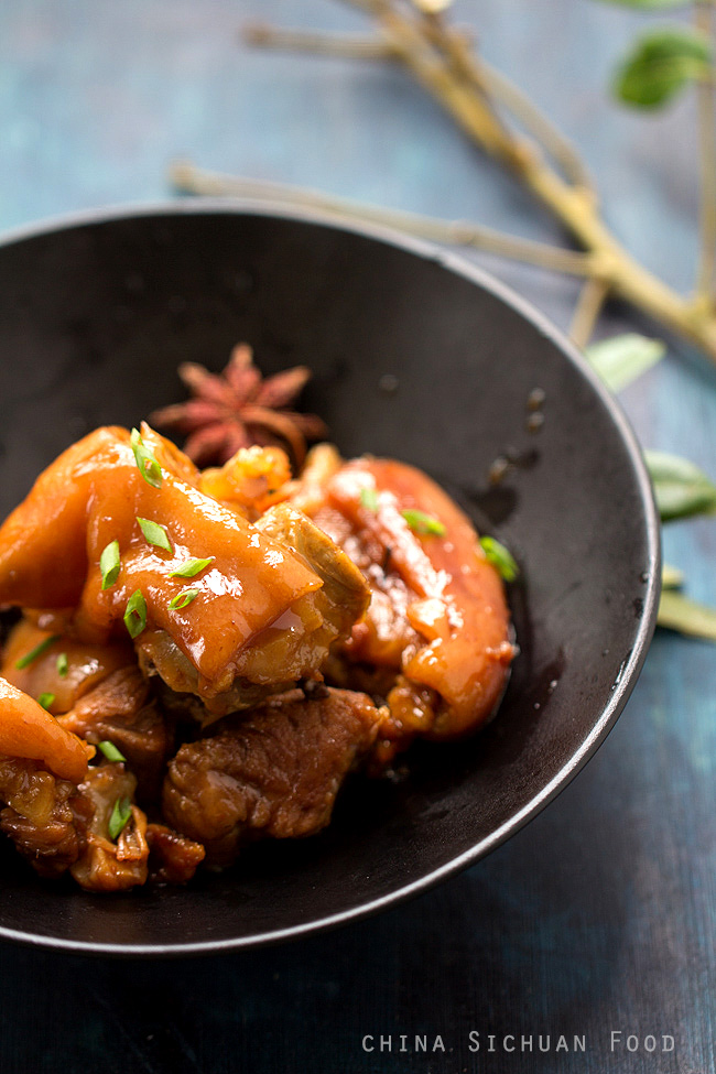 red braised pig trotter|China Sichuan Food