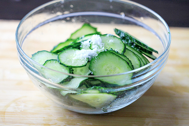 Spicy cucumber salad