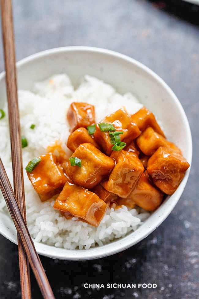 sweet and sour tofu| chinasichuanfood.com