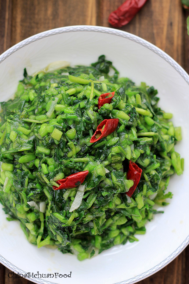 Watercress Stir-fry Recipe|ChinaSichuanFood