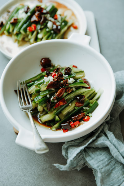 Spicy Pickled Cucumbers Salad
