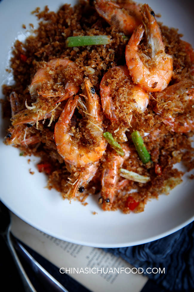 Shrimp fried with breadcrumbs|chinasichuanfood.com