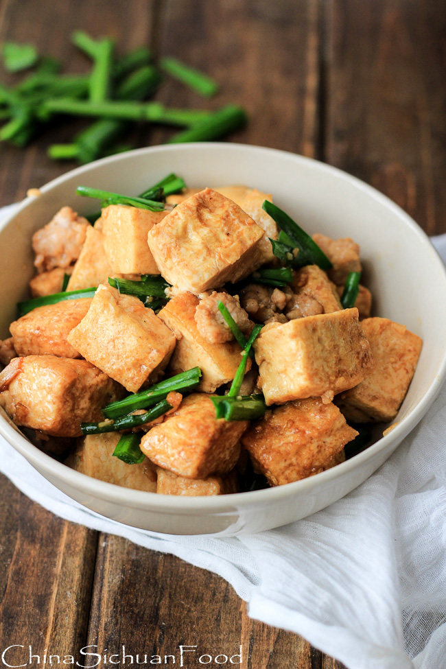 Tofu Stir fry with Minced Pork 