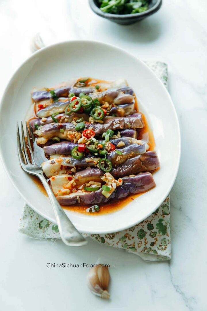 Chinese Steamed Eggplant Recipe China Sichuan Food