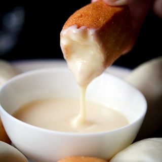 fried mantou with condensed milk