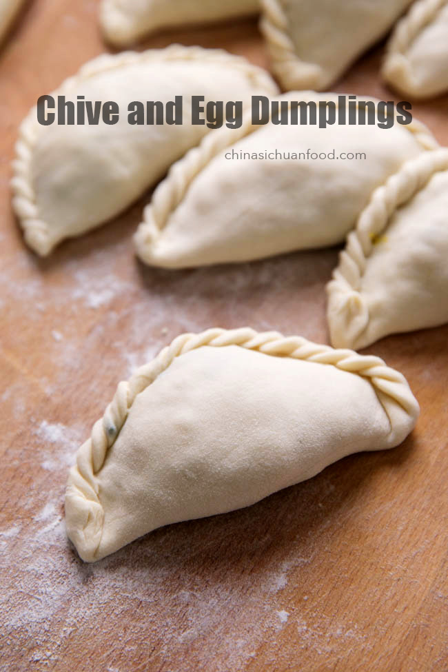 chive and egg dumplings |chinasichuanfood.com