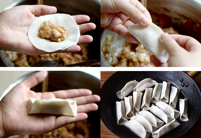 how to assemble open potstickers