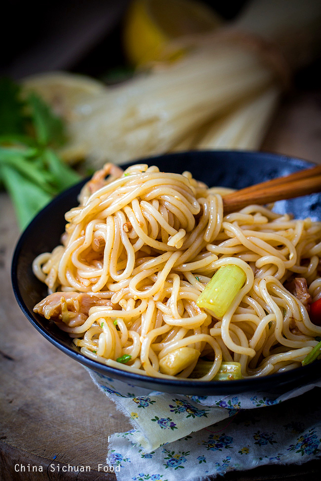 rice stick noodles stir fry