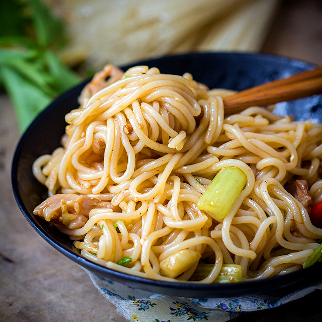 Rice Stick Noodles Stir Fry