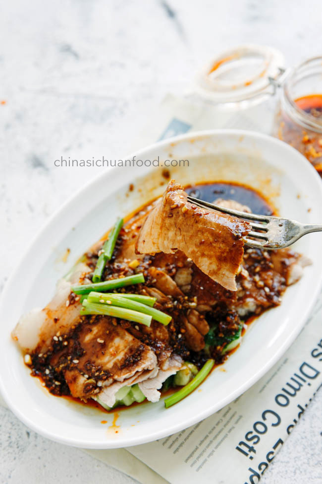 Tranches de porc du Sichuan à la sauce à l'ail | chinasichuanfood.com