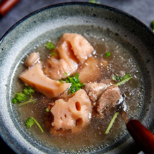Lotus Root Soup with Pork Ribs China Sichuan Food