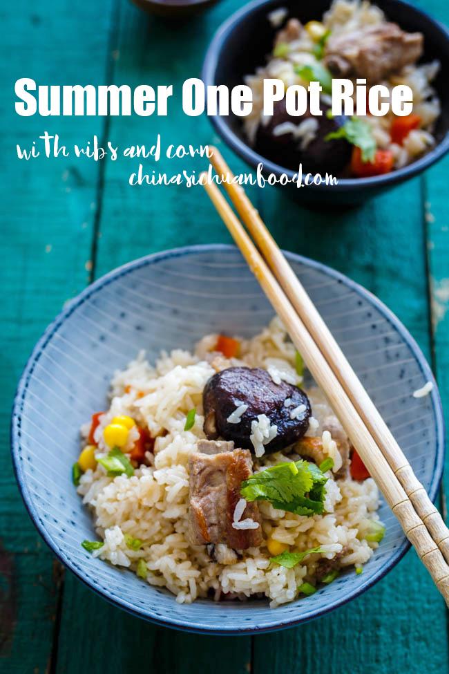 One pot rice with ribs and corns