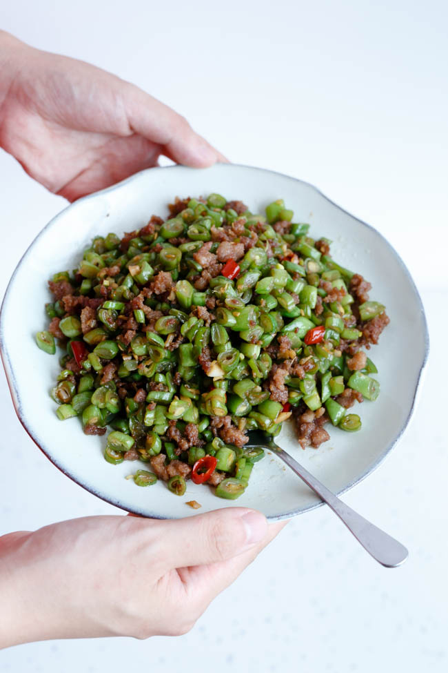 Green Beans and Minced Meat Stir Fry