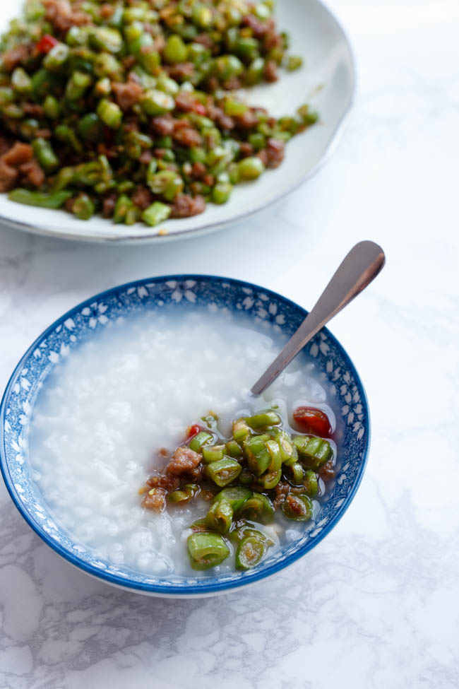 green beans with minced pork stir fry