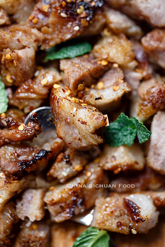 Spicy pan-fried pork|chinasichuanfood.com