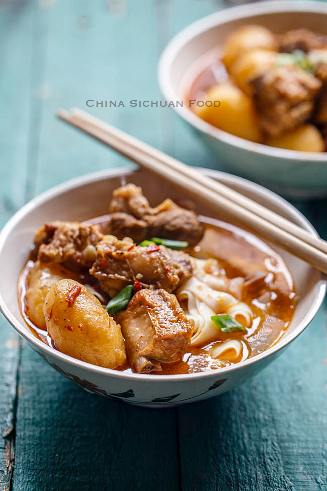 braised rib and potato|chinasichuanfood.com