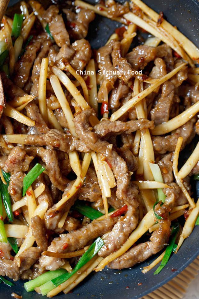 Ginger Beef Stir Fry China Sichuan Food