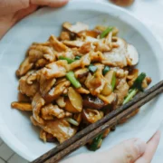 pork and mushroom stir fry|chinasichuanfood.com