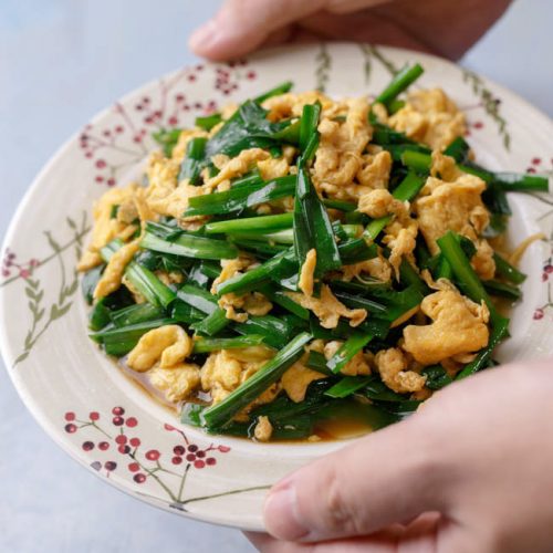 Chinese Chive and Egg Stir Fry China Sichuan Food