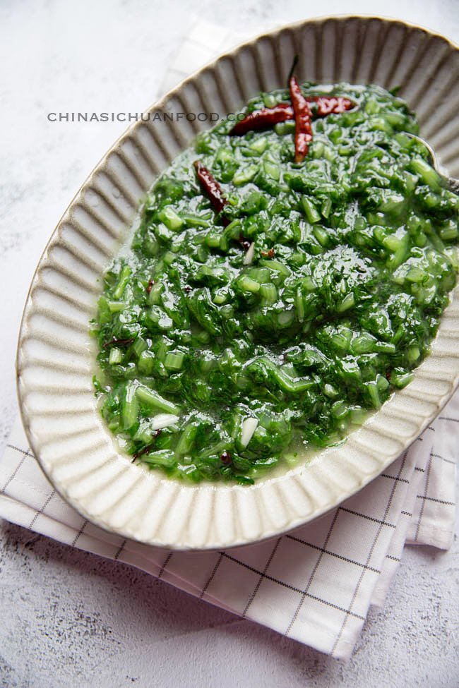 Radish Green/Turnip Green Stir Fry - China Sichuan Food