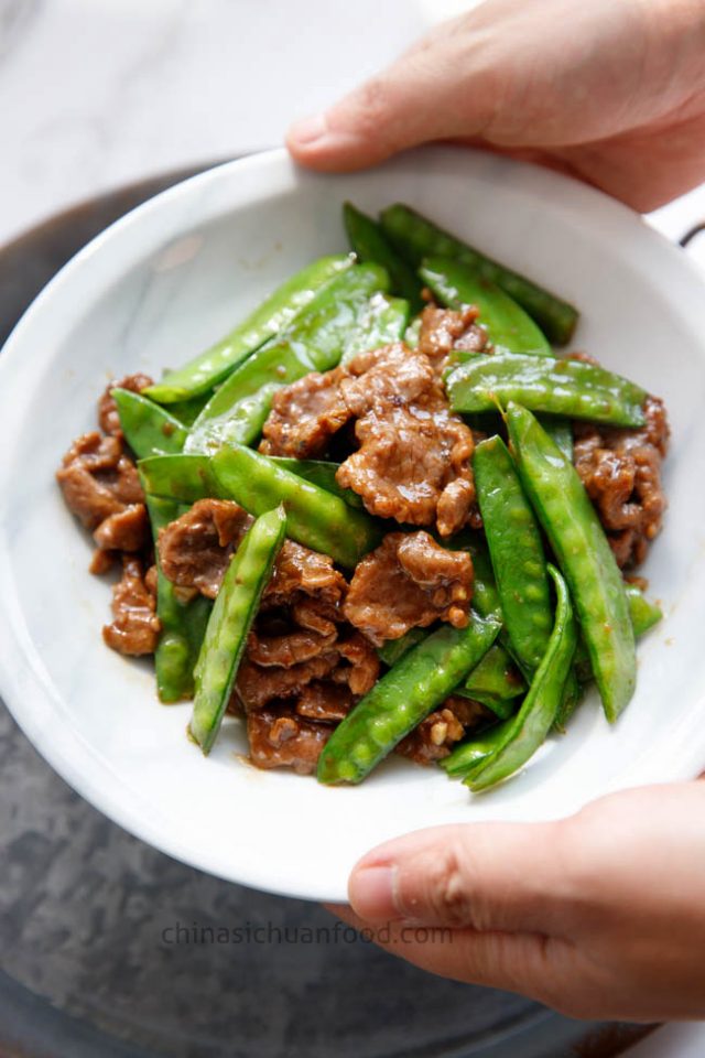 Beef with Snow Pea Stir Fry China Sichuan Food