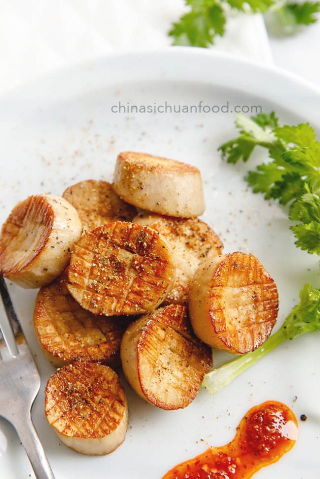 PanFried King Oyster Mushroom China Sichuan Food