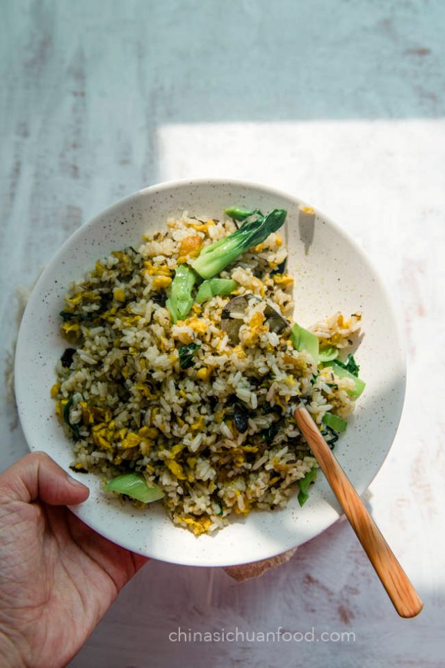 Olive Vegetable Fried Rice China Sichuan Food