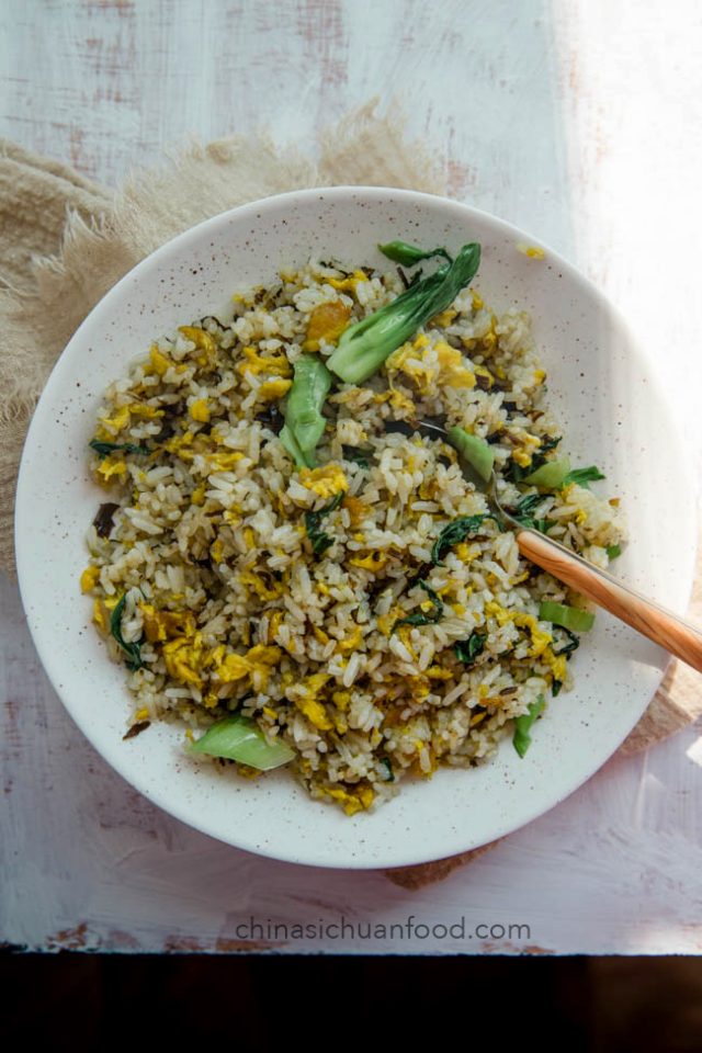 Olive Vegetable Fried Rice China Sichuan Food