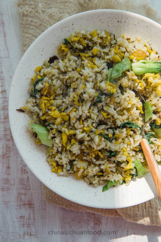 Olive Vegetable Fried Rice China Sichuan Food