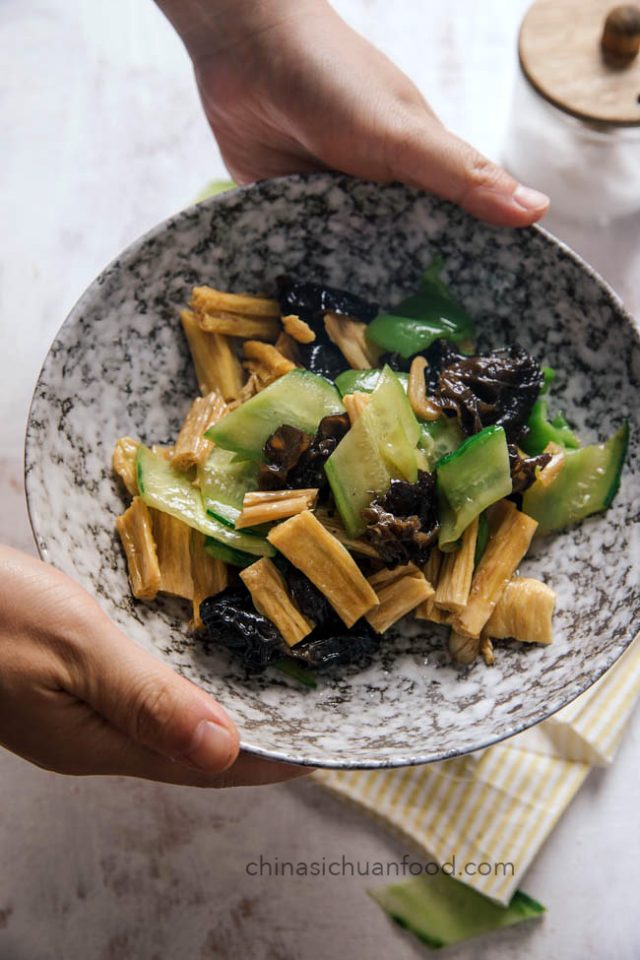 Tofu Skin Stir Fry China Sichuan Food