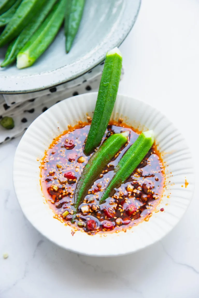 Boiled Okra – with Savory Dipping