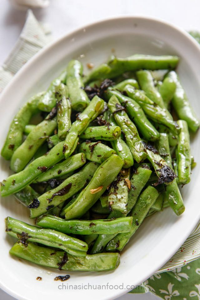 Green Beans with Chinese Olive Vegetable China Sichuan Food