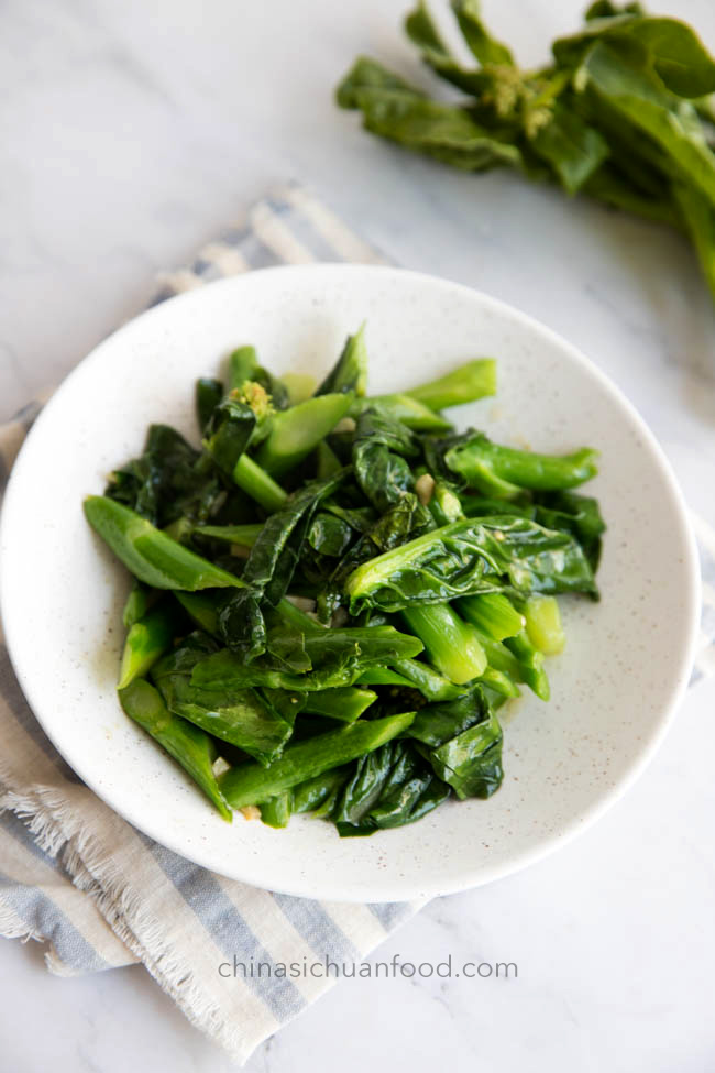 garlic Chinese broccoli|chinasichuanfood.com