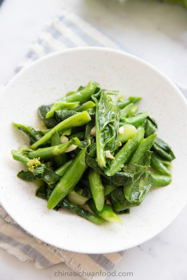 Chinese Broccoli with Garlic China Sichuan Food