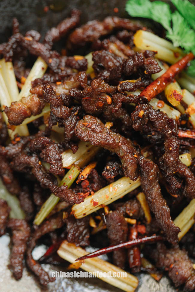 Szechuan dry-fried beef|chinasichuanfood.com