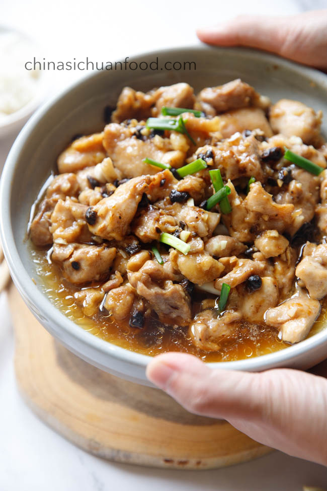 steamed chicken with black bean sauce|chinasichuanfood.com