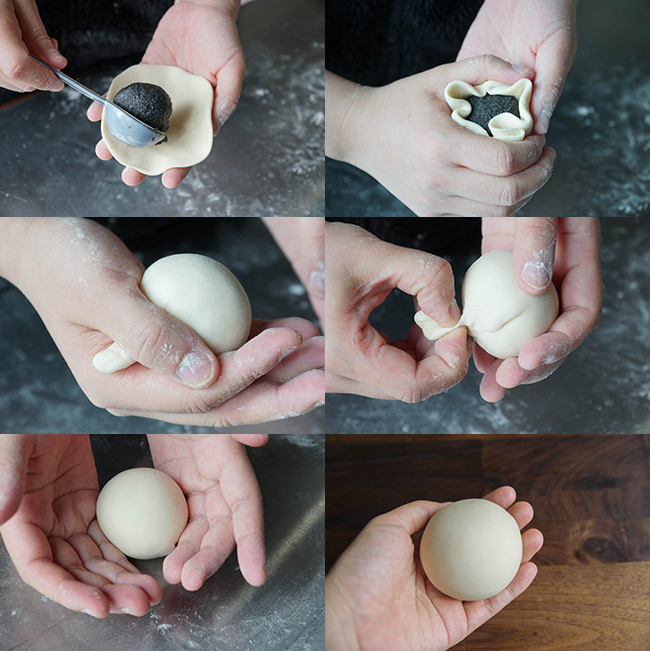 how to assemble black sesame buns|chinasichuanfood.com