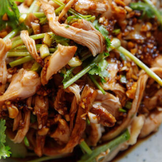 Shredded chicken in garlic sauce|chinasichuanfood.com