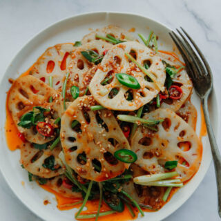 hot and sour lotus root salad|chinasichuanfood.com