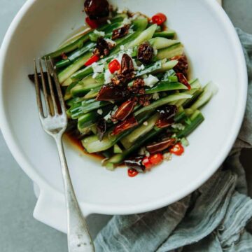 pickled cucumber salad|chinasichuanfood.com