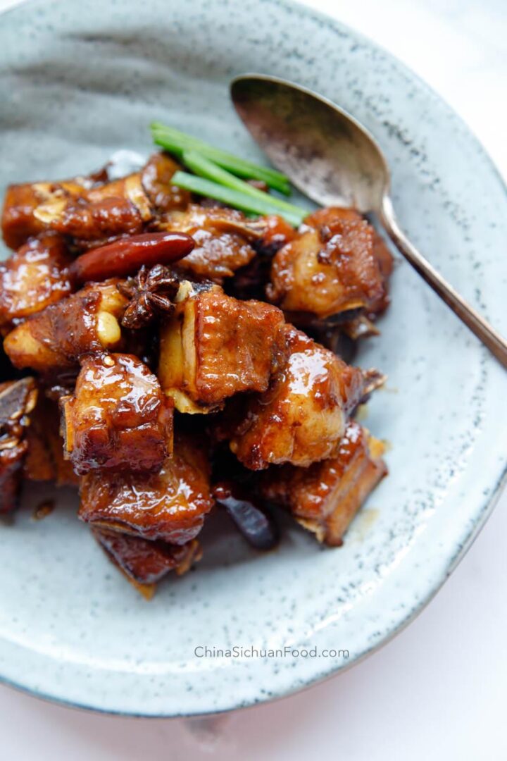 Red Braised Pork Ribs China Sichuan Food