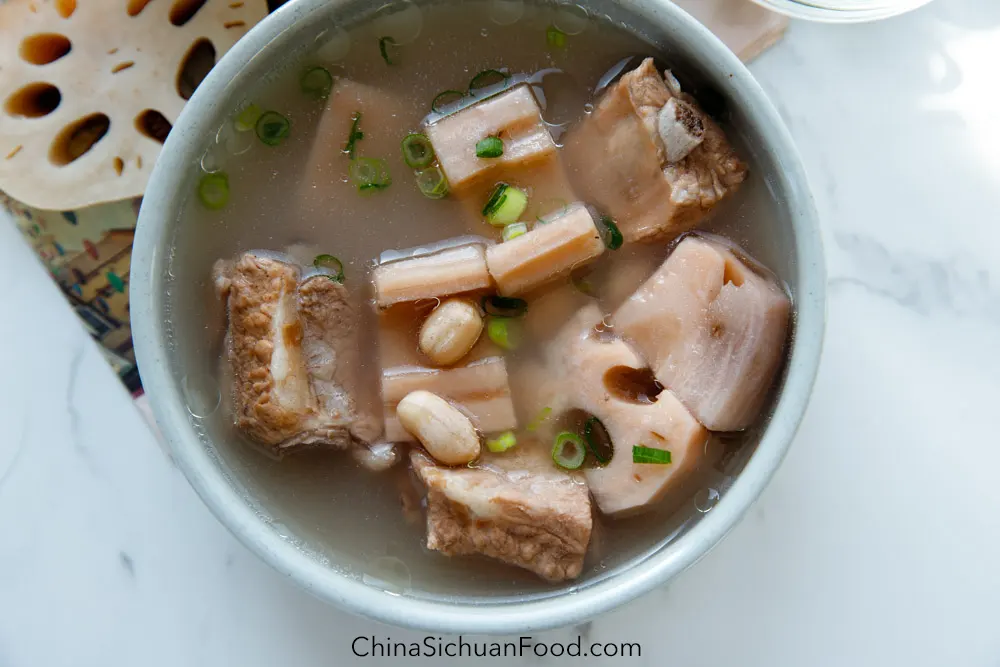 lotus root soup|chinasichuanfood.com