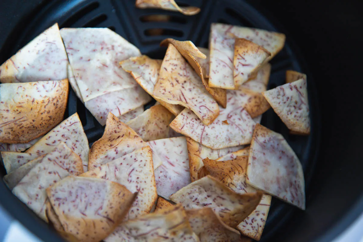 how to make taro chips in air-fryer |chinasichuanfood.com