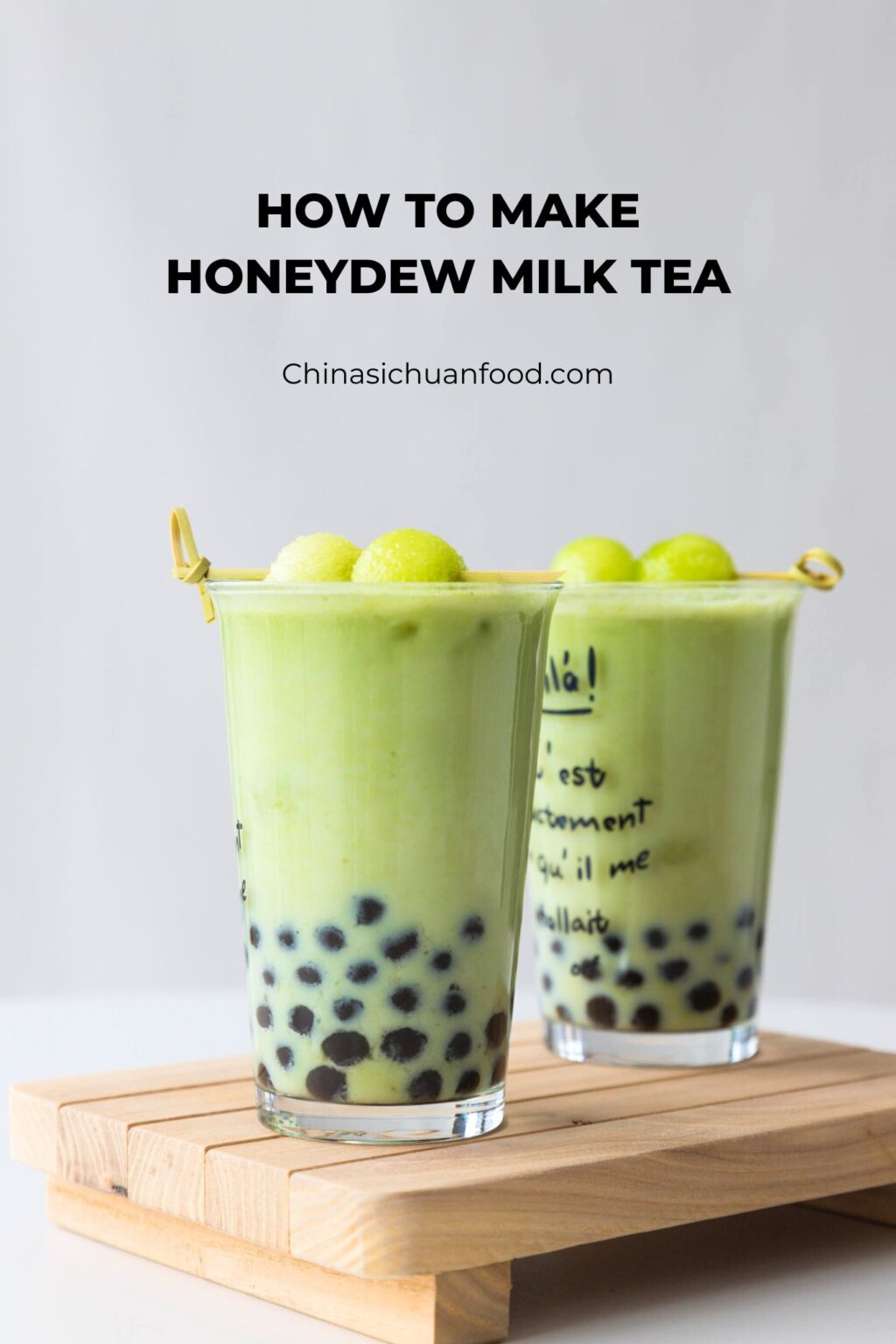 Honeydew Milk Tea Honeydew Boba China Sichuan Food