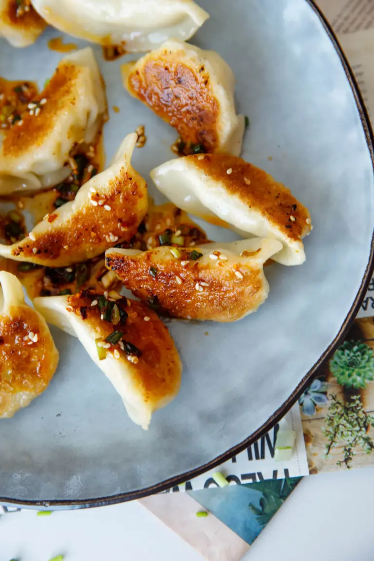 Pork Potstickers with a Lovely Spicy Dipping Sauce