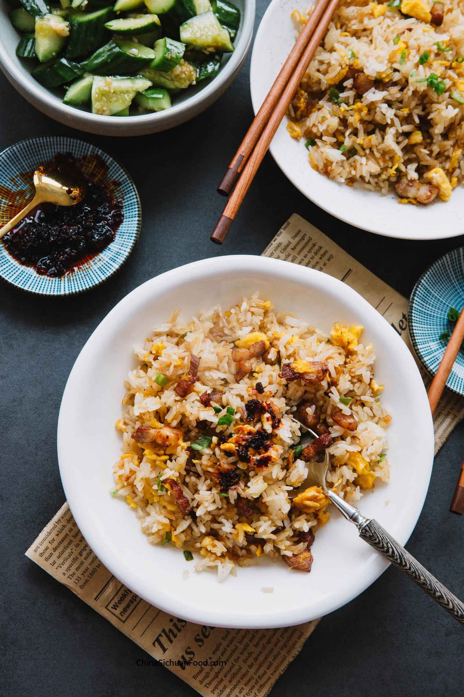 Pork belly fried rice|chinasichuanfood.com