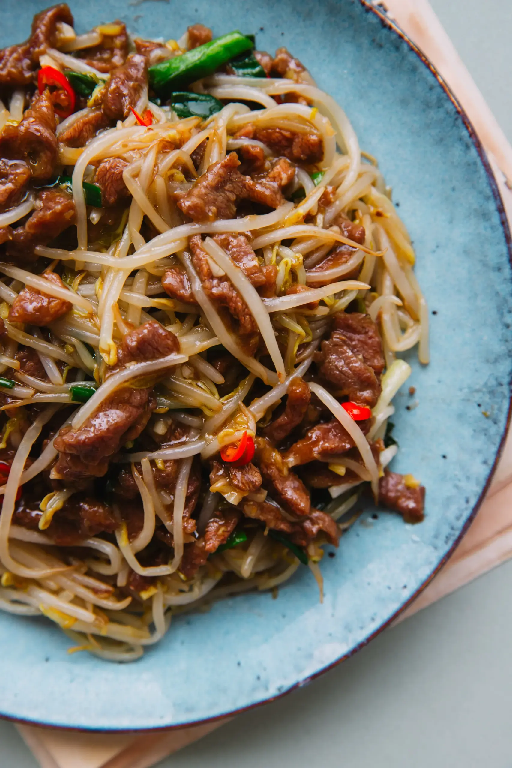 Pork and Bean Sprouts Stir Fry