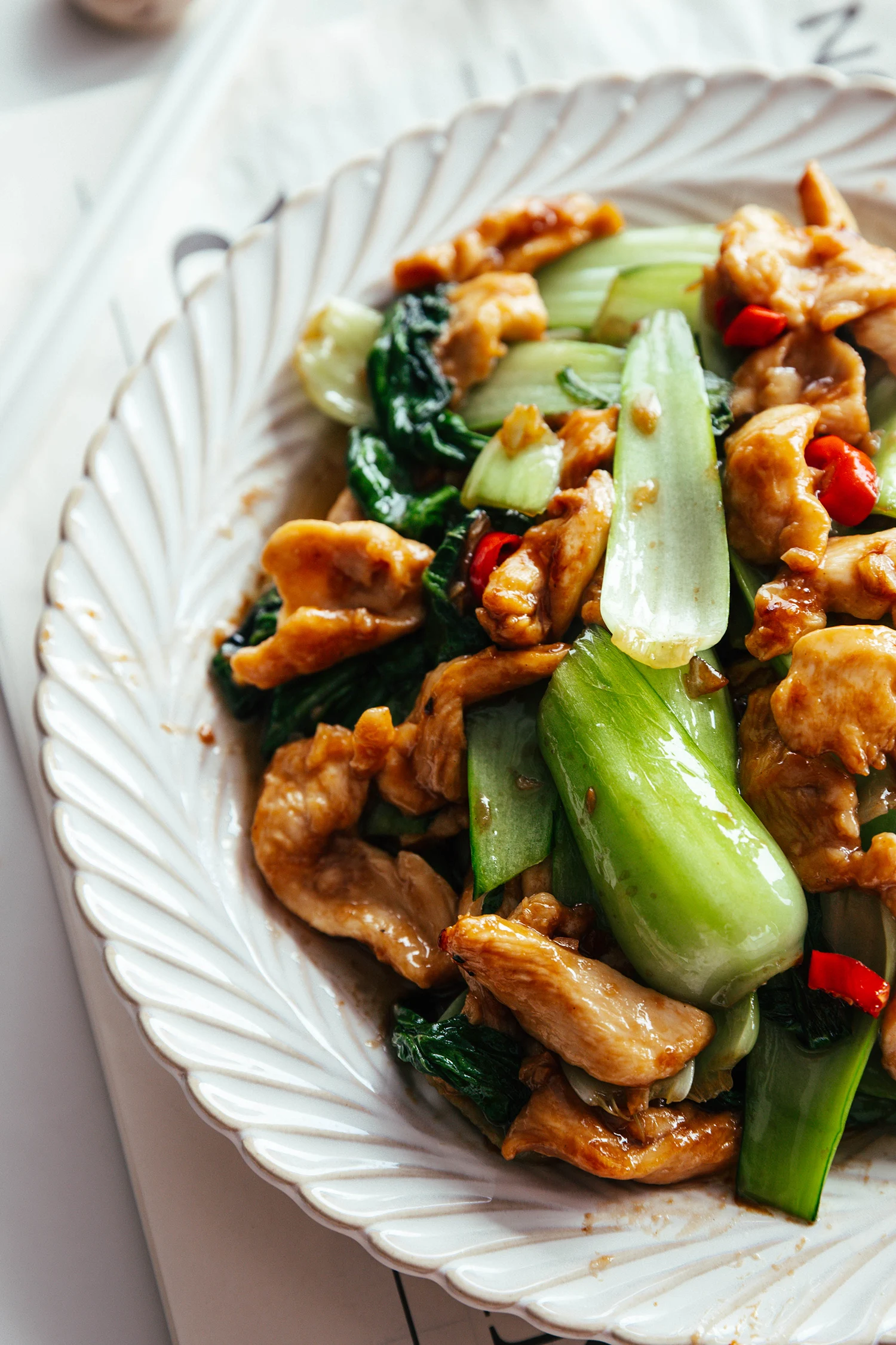 bok choy and chicken stir fry